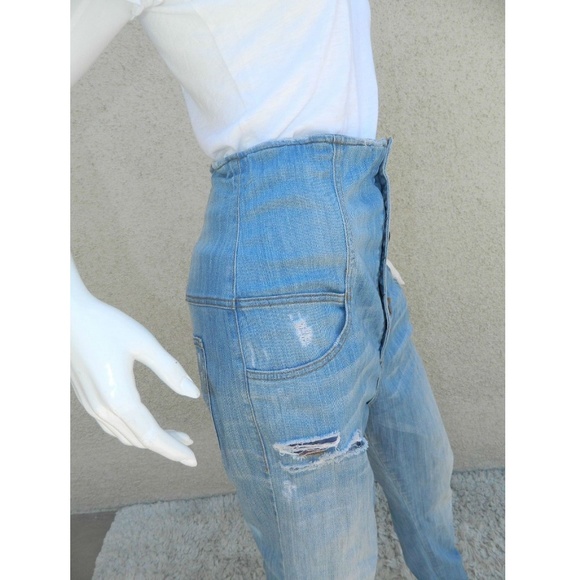 Guess Women High Waisted Mom Jeans Blue Size 31 - Picture 4 of 8